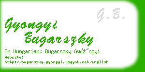 gyongyi bugarszky business card